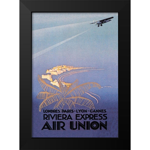 Riviera Express Air Union Black Modern Wood Framed Art Print by Maurus, E.