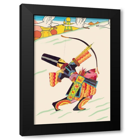 Tarban the Bowman, 1926 Black Modern Wood Framed Art Print by McIntosh, Frank