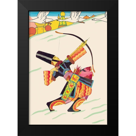 Tarban the Bowman, 1926 Black Modern Wood Framed Art Print by McIntosh, Frank