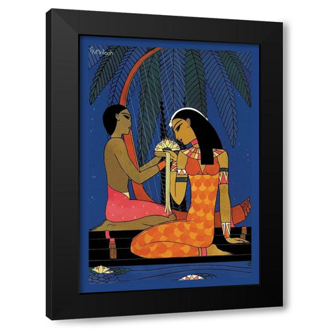 Egypt - The Lotus No Title, 1926 Black Modern Wood Framed Art Print by McIntosh, Frank