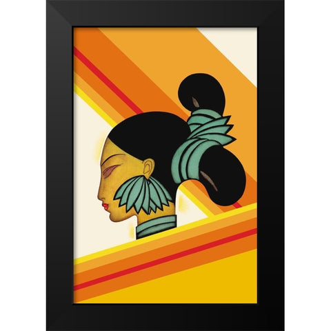 Hill Woman of Assam, 1927 Black Modern Wood Framed Art Print by McIntosh, Frank