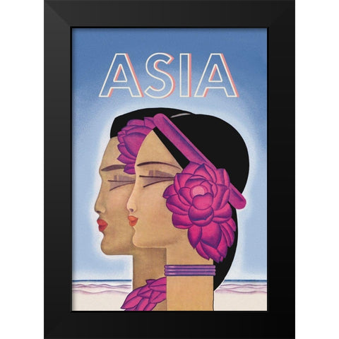 Starlight - Tahiti, 1928 Black Modern Wood Framed Art Print by McIntosh, Frank