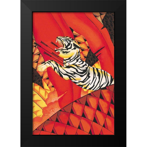 Tiger!, 1928 Black Modern Wood Framed Art Print by McIntosh, Frank