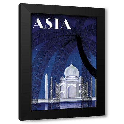 In Agra with Title, 1930 Black Modern Wood Framed Art Print by McIntosh, Frank