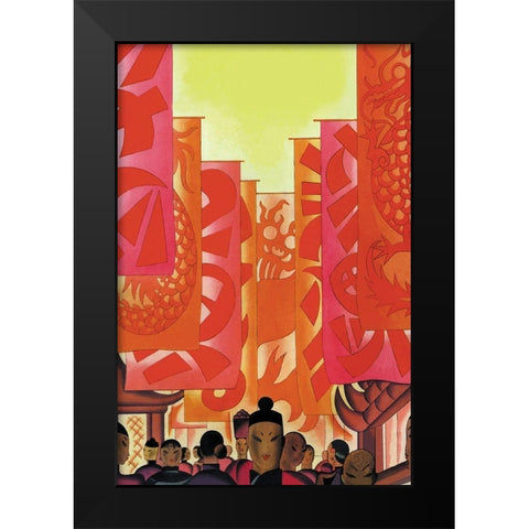 Old China, 1930 Black Modern Wood Framed Art Print by McIntosh, Frank