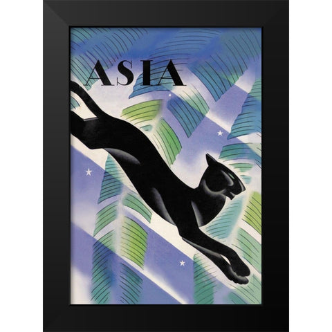 Malayan Night, 1931 Black Modern Wood Framed Art Print by McIntosh, Frank