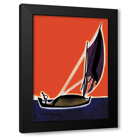 On One of the Seven Seas, 1931 Black Modern Wood Framed Art Print with Double Matting by McIntosh, Frank