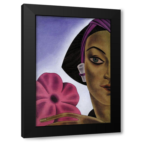 Sumatran Mode in Millinery, 1931 Black Modern Wood Framed Art Print by McIntosh, Frank