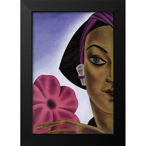 Sumatran Mode in Millinery, 1931 Black Modern Wood Framed Art Print by McIntosh, Frank