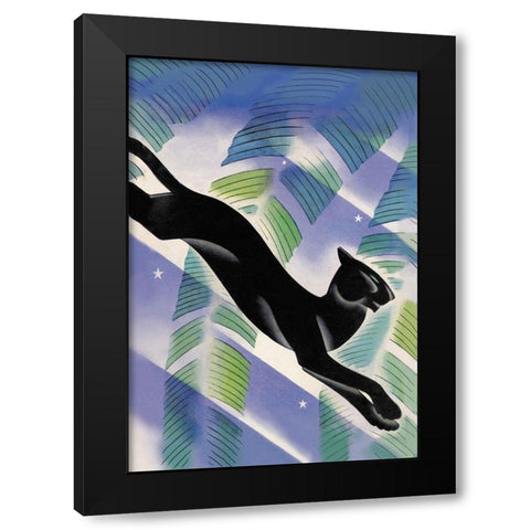 Malayan Night, 1931 Black Modern Wood Framed Art Print by McIntosh, Frank