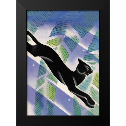 Malayan Night, 1931 Black Modern Wood Framed Art Print by McIntosh, Frank