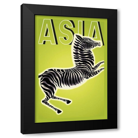 Zebra with Title, 1933 Black Modern Wood Framed Art Print with Double Matting by McIntosh, Frank