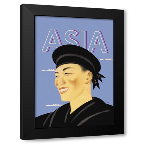 Japanese Sailor, 1935 Black Modern Wood Framed Art Print with Double Matting by McIntosh, Frank