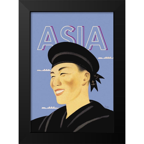Japanese Sailor, 1935 Black Modern Wood Framed Art Print by McIntosh, Frank