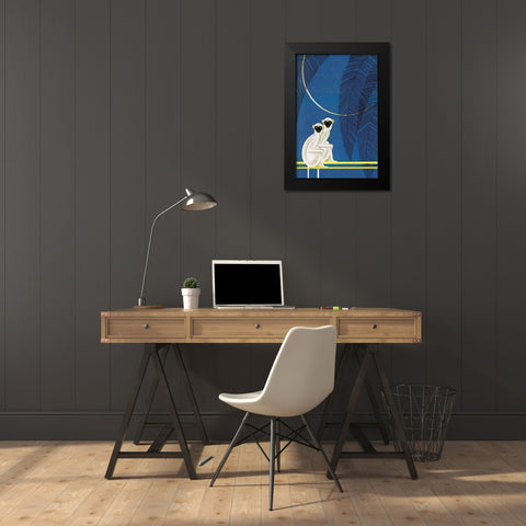 New Moon Black Modern Wood Framed Art Print by McIntosh, Frank