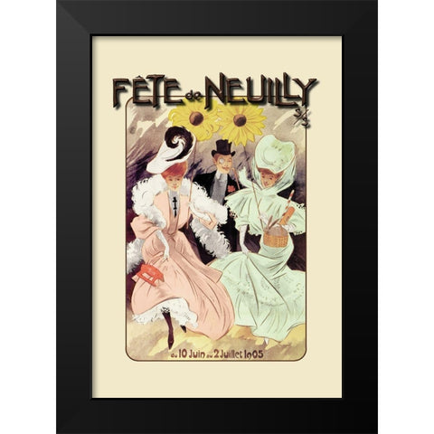 Fete de Neuilly Black Modern Wood Framed Art Print by Misti