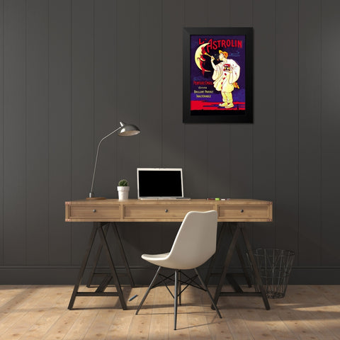 LAstrolin - Painting the Moon, 1907 Black Modern Wood Framed Art Print by Oge, Eugene
