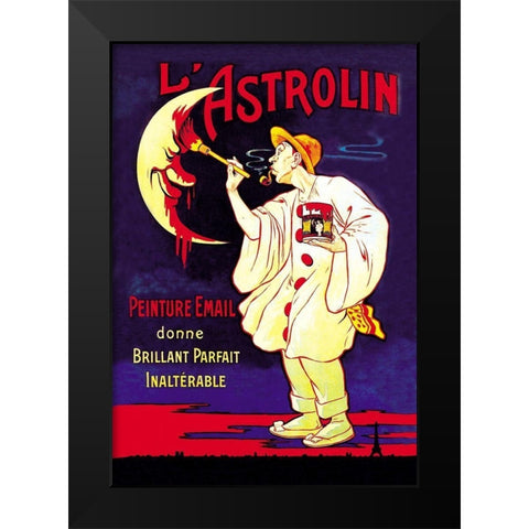 LAstrolin - Painting the Moon, 1907 Black Modern Wood Framed Art Print by Oge, Eugene