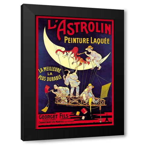 LAstrolin Peinture Laquee Black Modern Wood Framed Art Print by Oge, Eugene