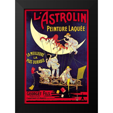 LAstrolin Peinture Laquee Black Modern Wood Framed Art Print by Oge, Eugene