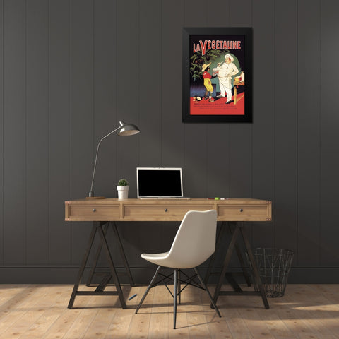 La Vegetaline Black Modern Wood Framed Art Print by Oge, Eugene