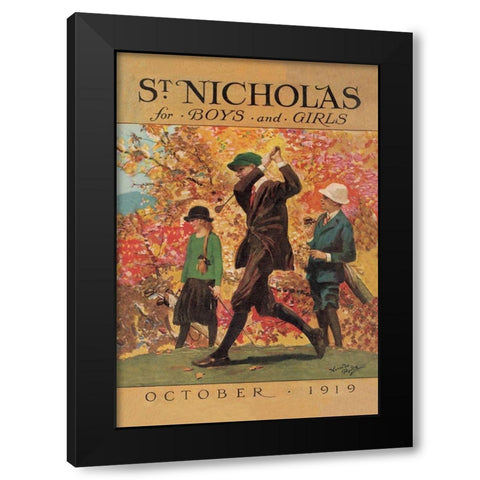 St. Nicholas for Boys and Girls, 1919 Black Modern Wood Framed Art Print with Double Matting by Price, Garrett