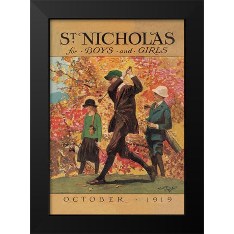 St. Nicholas for Boys and Girls, 1919 Black Modern Wood Framed Art Print by Price, Garrett