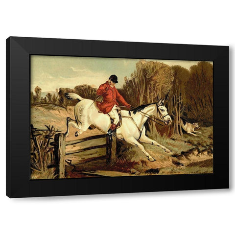 Full Cry, 1900 Black Modern Wood Framed Art Print with Double Matting by Sidney, Samuel