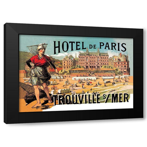 Hotel de Paris: Trouville-sur-Mer, 1885 Black Modern Wood Framed Art Print with Double Matting by Steinlen, Theophile Alexandre