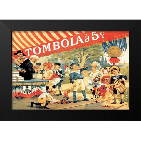 Tombola, 1888 Black Modern Wood Framed Art Print by Steinlen, Theophile Alexandre