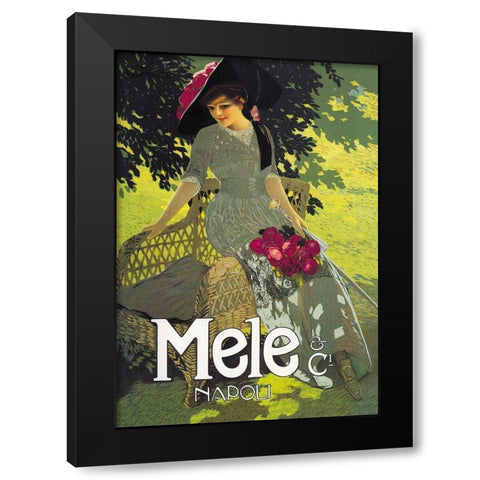 Lady in Green, 1914 Black Modern Wood Framed Art Print with Double Matting by Terzi, Aleardo