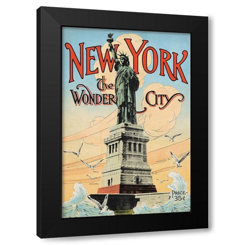 New York; The Wonder City, 1902 Black Modern Wood Framed Art Print with Double Matting by Underhill, Irving