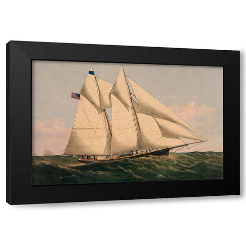 The Yacht  Black Modern Wood Framed Art Print by Unknown