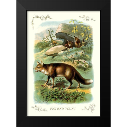 Fox and Young, 1900 Black Modern Wood Framed Art Print by Unknown
