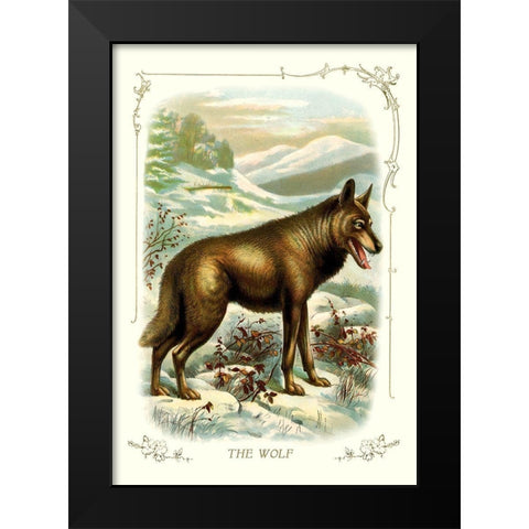 The Wolf, 1900 Black Modern Wood Framed Art Print by Unknown