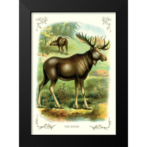 The Moose, 1900 Black Modern Wood Framed Art Print by Unknown