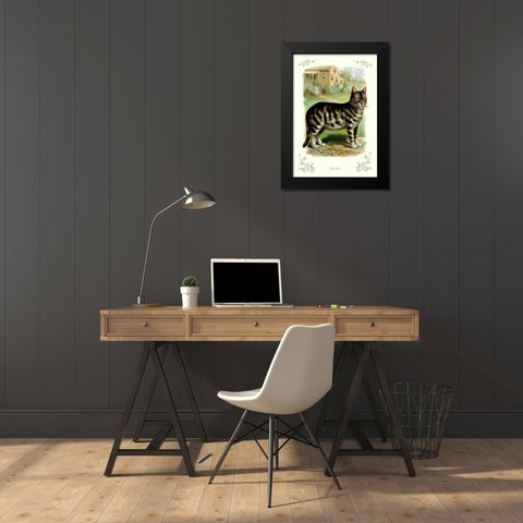 The Cat, 1900 Black Modern Wood Framed Art Print by Unknown