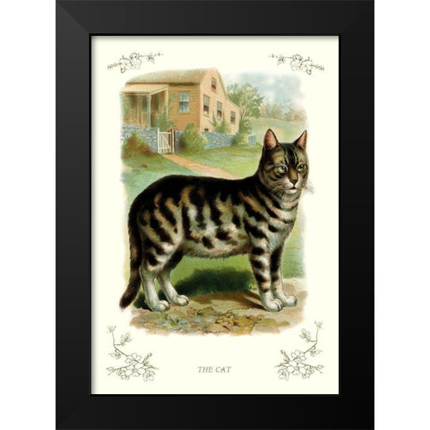 The Cat, 1900 Black Modern Wood Framed Art Print by Unknown