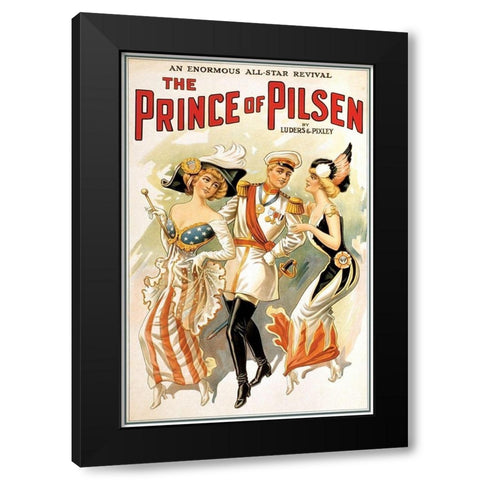 The Prince of Pilsen, 1900 Black Modern Wood Framed Art Print with Double Matting by Unknown