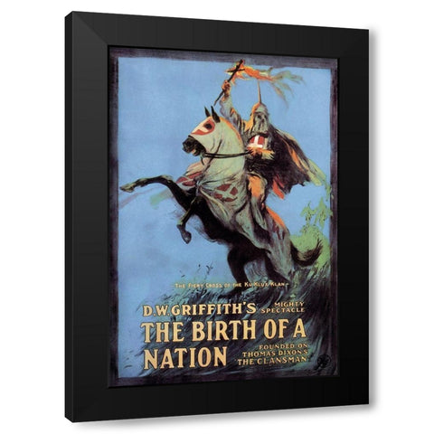 The Birth of a Nation, 1915 Black Modern Wood Framed Art Print with Double Matting by Unknown