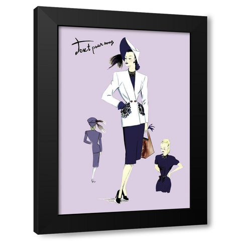 Dressy Suit with Hat, 1947 Black Modern Wood Framed Art Print with Double Matting by Unknown