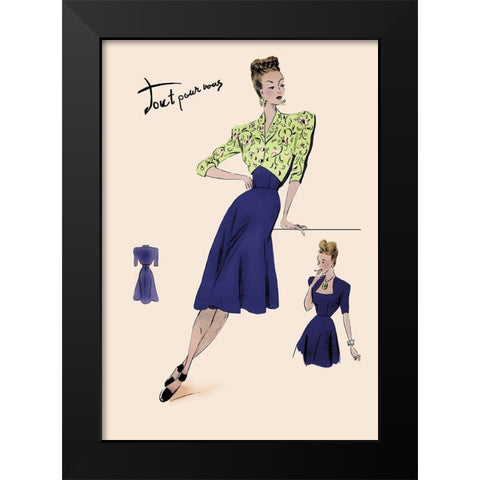 Style for Every Day, 1947 Black Modern Wood Framed Art Print by Unknown