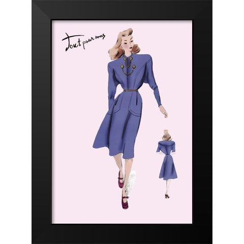 On the Go in Royal Blue, 1947 Black Modern Wood Framed Art Print by Unknown