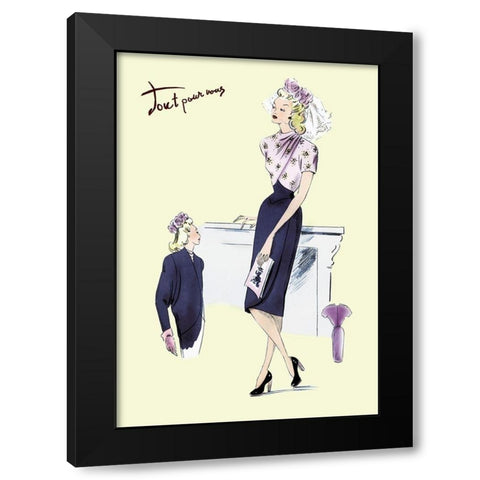 Style for your Special Day, 1947 Black Modern Wood Framed Art Print by Unknown