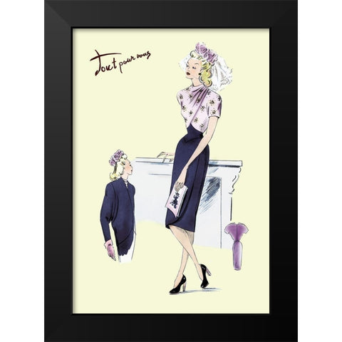 Style for your Special Day, 1947 Black Modern Wood Framed Art Print by Unknown