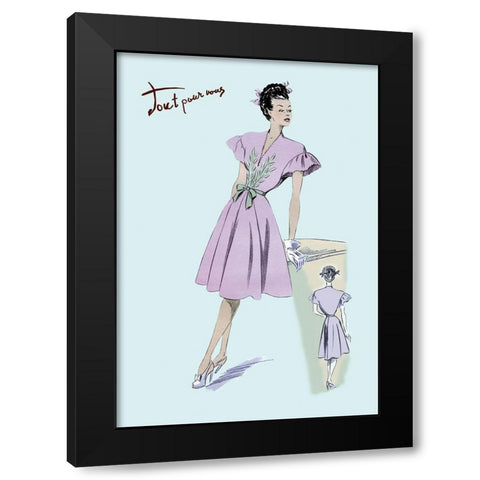 Dress with Frills, 1947 Black Modern Wood Framed Art Print with Double Matting by Unknown