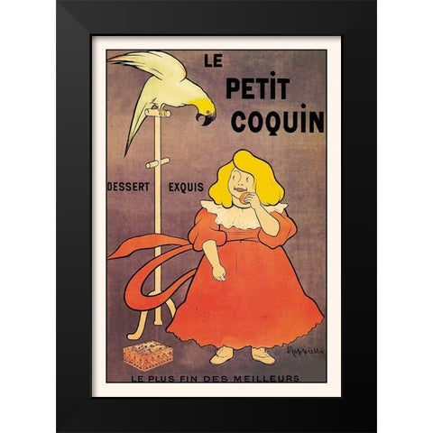 Le Petit Coquin Black Modern Wood Framed Art Print by Unknown