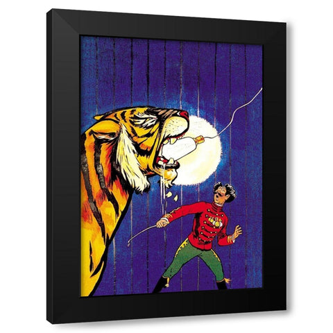 Tigerlight Black Modern Wood Framed Art Print with Double Matting by Unknown