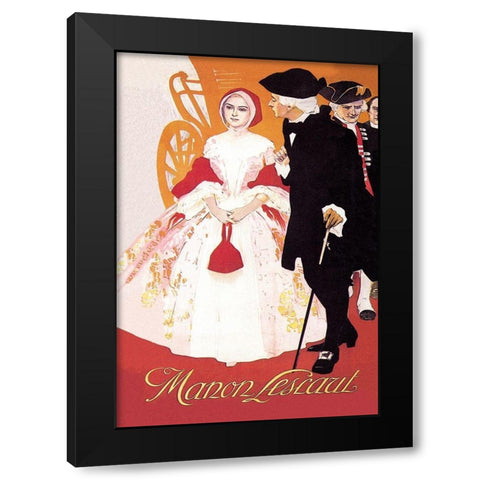 Manon Lescaut Black Modern Wood Framed Art Print with Double Matting by Unknown