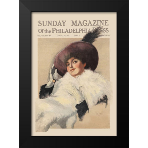 Sunday Magazine of the Philadelphia Press Black Modern Wood Framed Art Print by Unknown